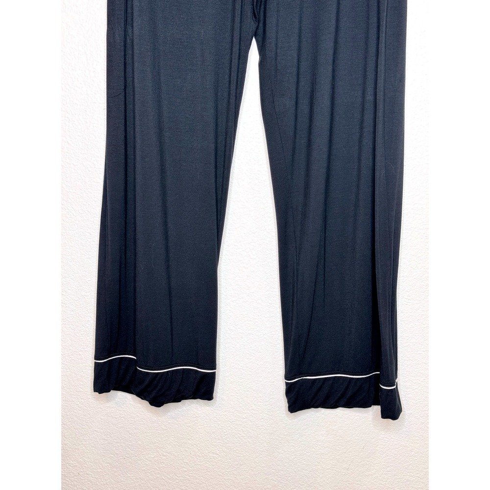 EBERJEY Womens Gisele Pajama PJ Pants Bottoms XXL Black w. White Piping Tencel - Picture 3 of 8